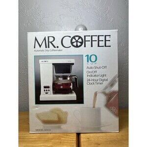 Vintage Mr Coffee 10 Cup Coffee Maker SRX-55 LED Digital Display New Sealed